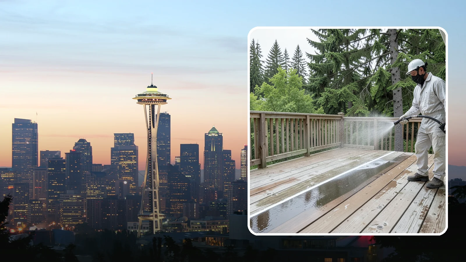 Deck Stain Stripping in Seattle, King County, WA - Strip failing, peeling deck stain down to bare wood so a new finish can adhere properly.
