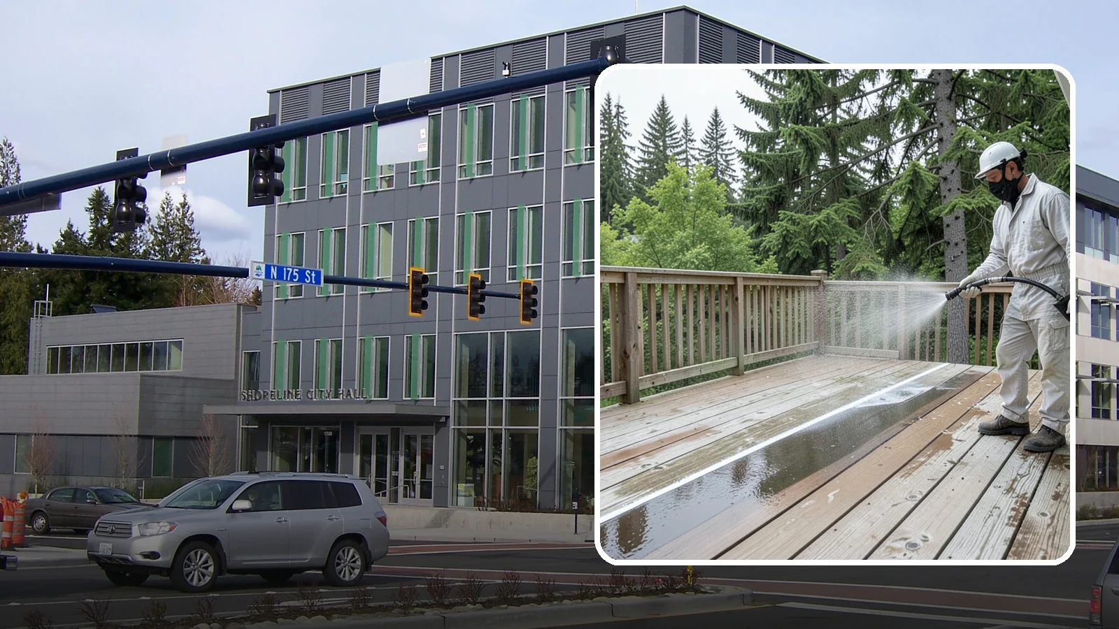 Deck Stain Stripping in Shoreline, King County, WA - Strip failing, peeling deck stain down to bare wood so a new finish can adhere properly.