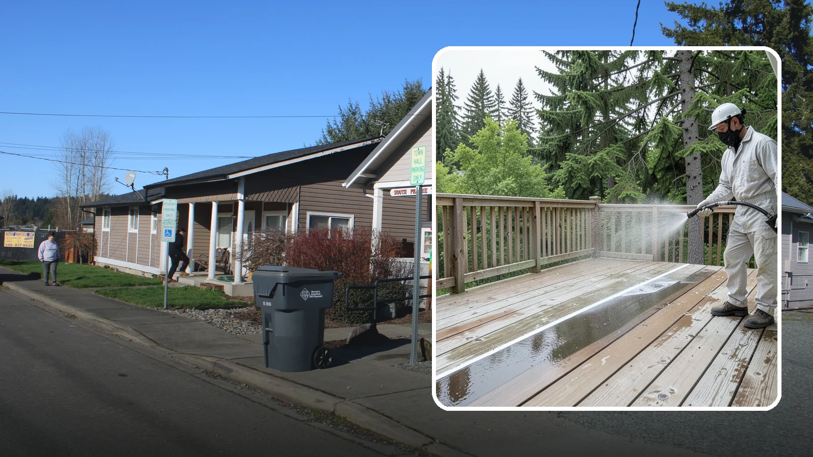 Deck Stain Stripping in South Prairie, Pierce County, WA - Strip failing, peeling deck stain down to bare wood so a new finish can adhere properly.
