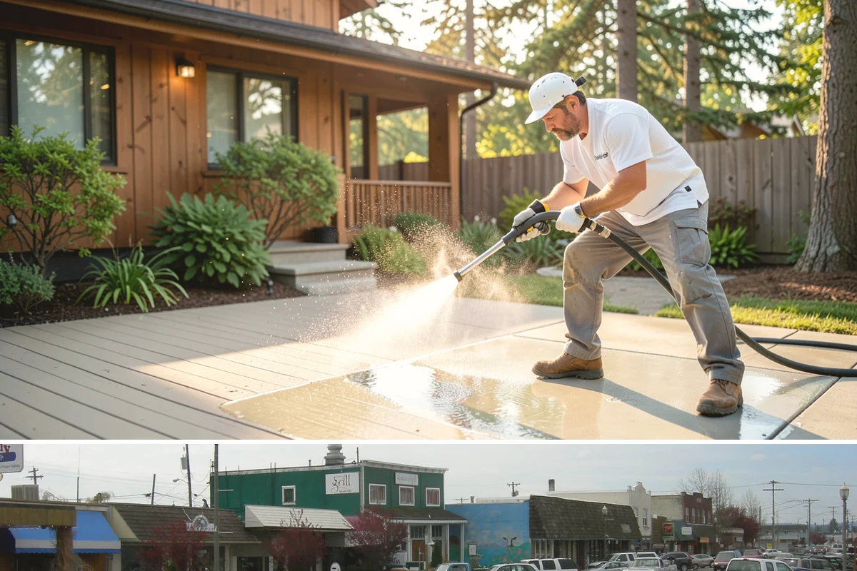 Deck Stain Stripping in Stanwood, Snohomish County, WA - Strip deck stain in a dry summer window so bare wood dries before recoating.