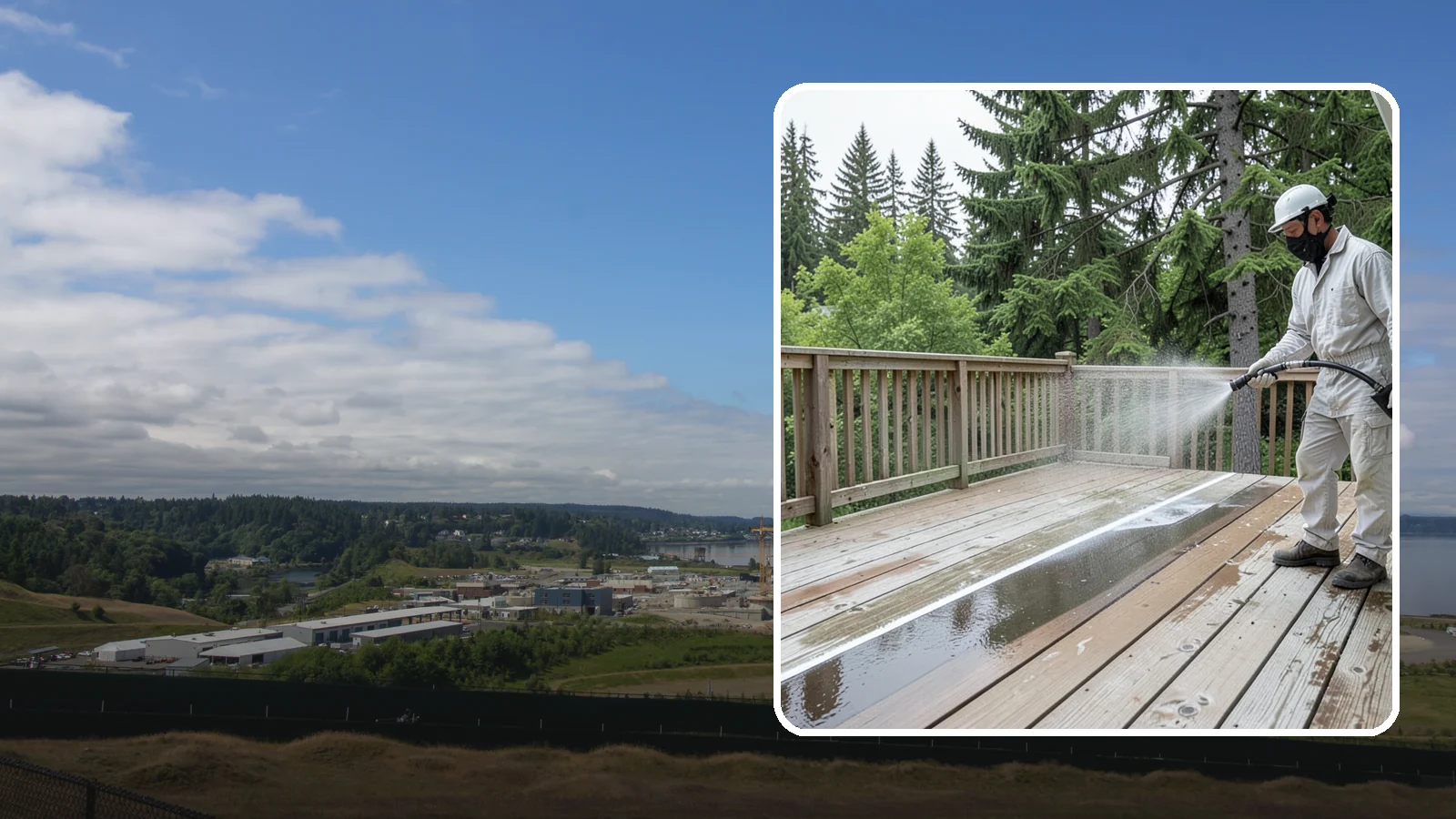 Deck Stain Stripping in University Place, Pierce County, WA - Strip failing, peeling deck stain down to bare wood so a new finish can adhere properly.