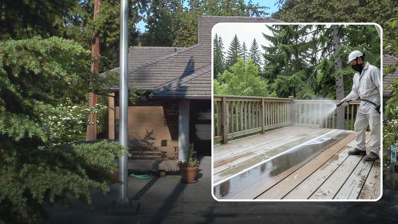 Deck Stain Stripping in Yarrow Point, King County, WA - Strip failing, peeling deck stain down to bare wood so a new finish can adhere properly.