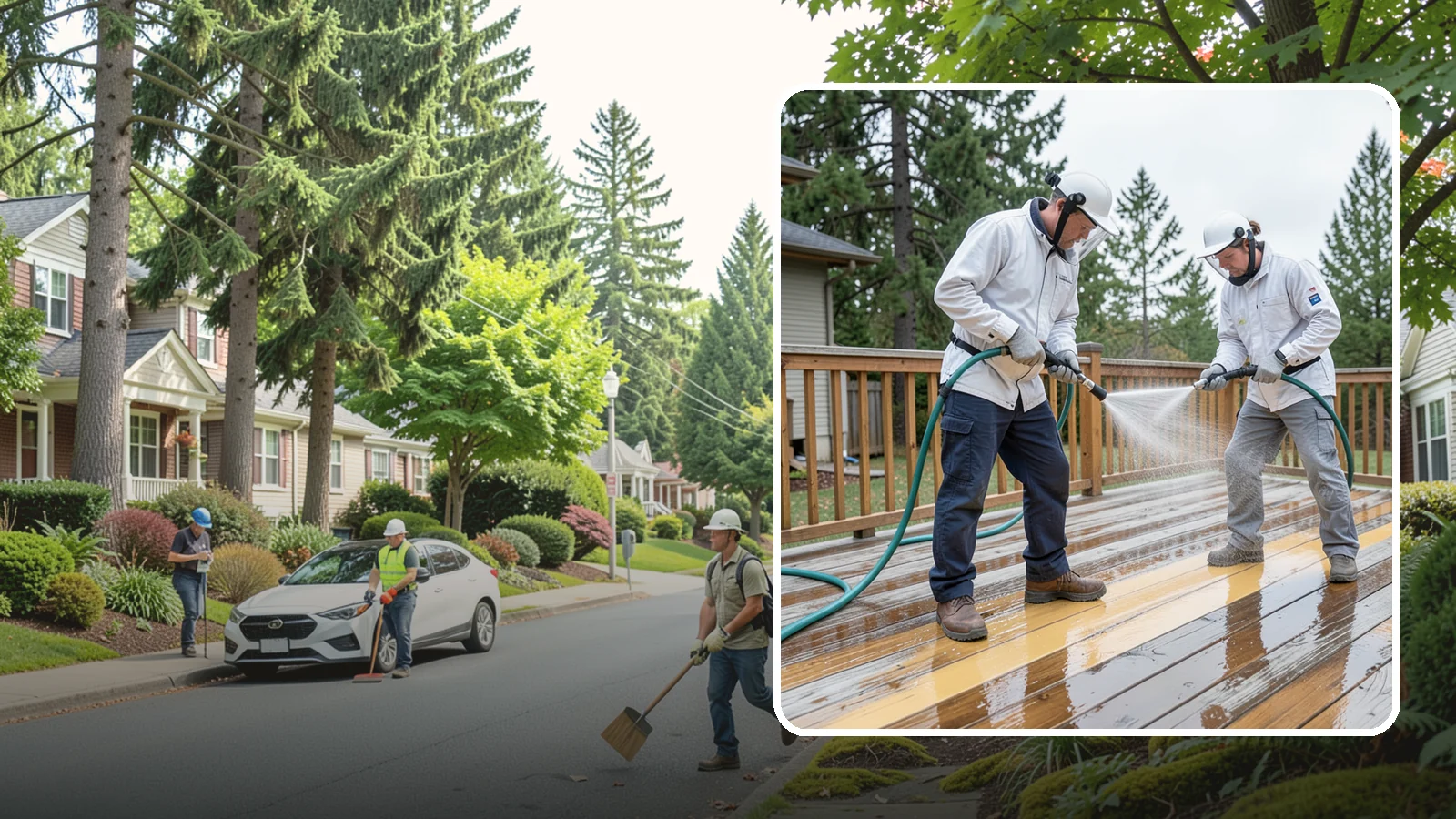 Deck Staining in Beaux Arts Village, King County, WA - Full-color and semi-transparent deck staining that restores warmth and adds durable, UV- and moisture-resistant protection to...