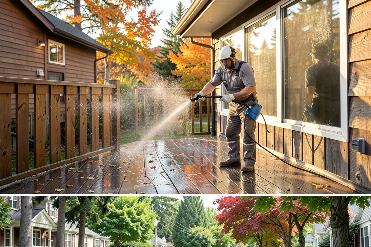 Deck Staining in Beaux Arts Village, King County, WA - Apply deck stain during a warm, dry summer window so each coat can flash off and cure without dew or rain interference.