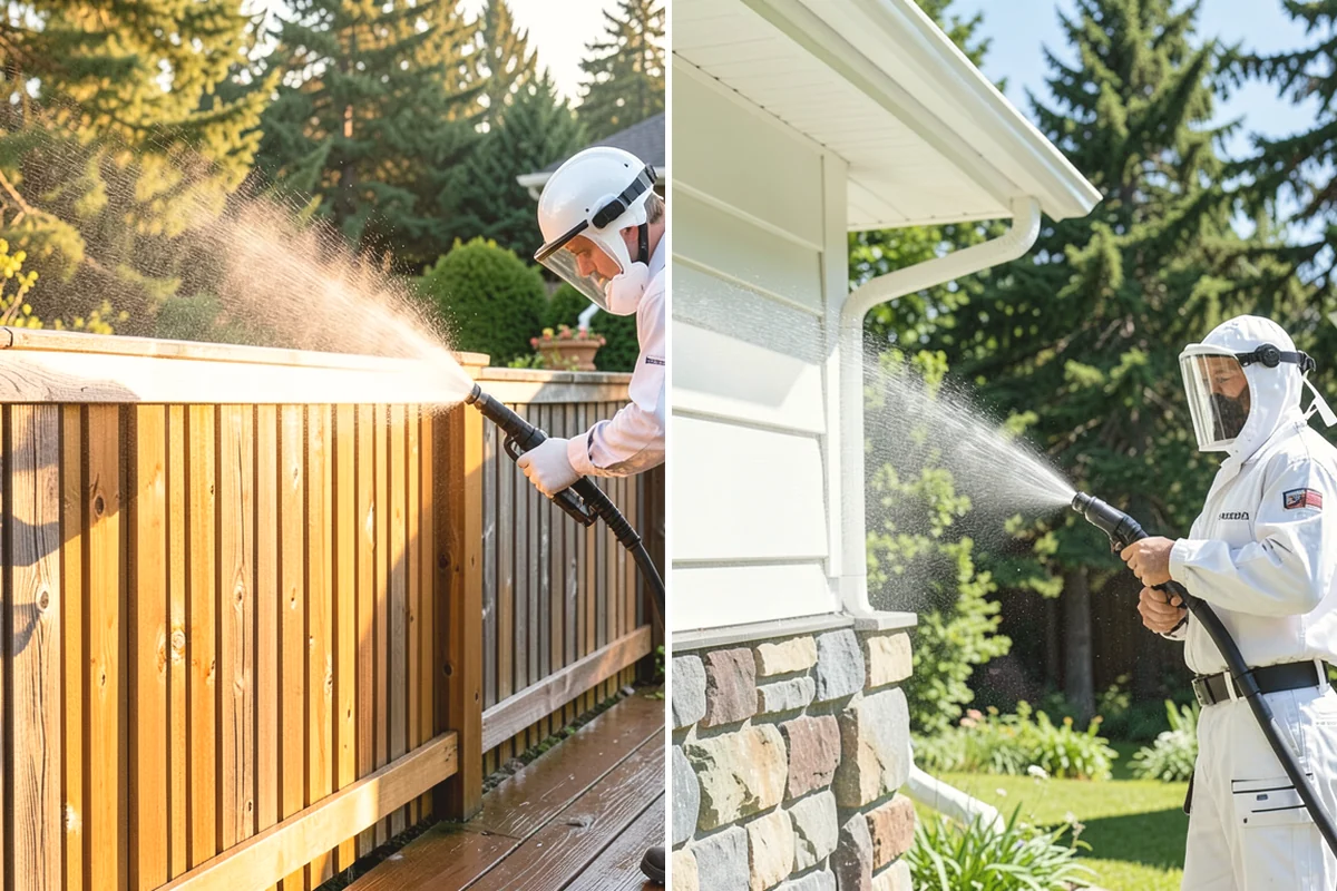Deck Staining in Burlington, Skagit County, WA - Strip old coatings or clean and dull the existing finish