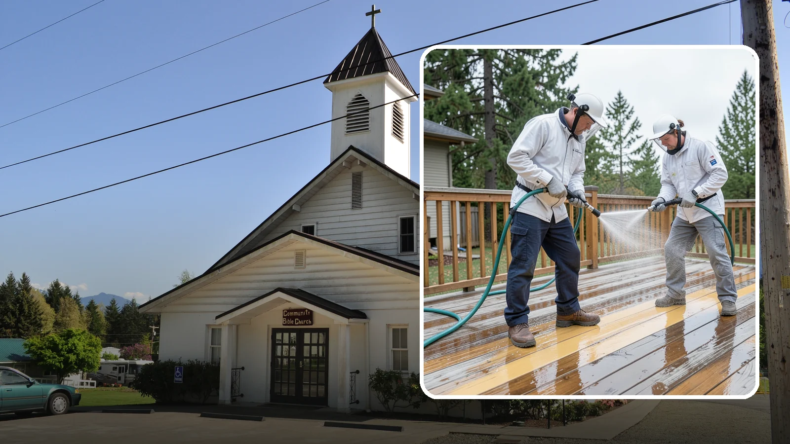 Deck Staining in Concrete, Skagit County, WA - Full-color and semi-transparent deck staining that restores warmth and adds durable, UV- and moisture-resistant protection to...