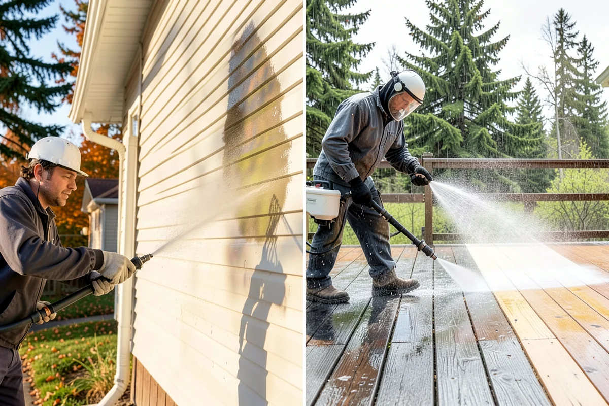 Deck Staining in Concrete, Skagit County, WA - Strip old coatings or clean and dull the existing finish
