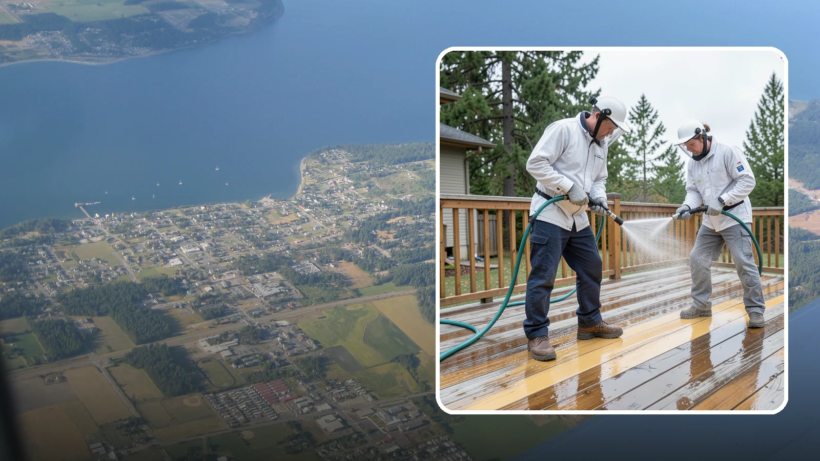 Deck Staining in Coupeville, Island County, WA - Full-color and semi-transparent deck staining that restores warmth and adds durable, UV- and moisture-resistant protection to...