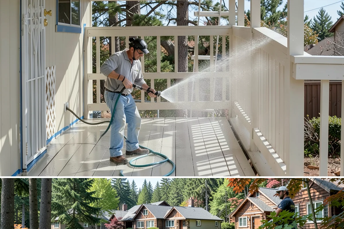 Deck Staining in Edgewood, Pierce County, WA - Apply deck stain during a warm, dry summer window so each coat can flash off and cure without dew or rain interference.