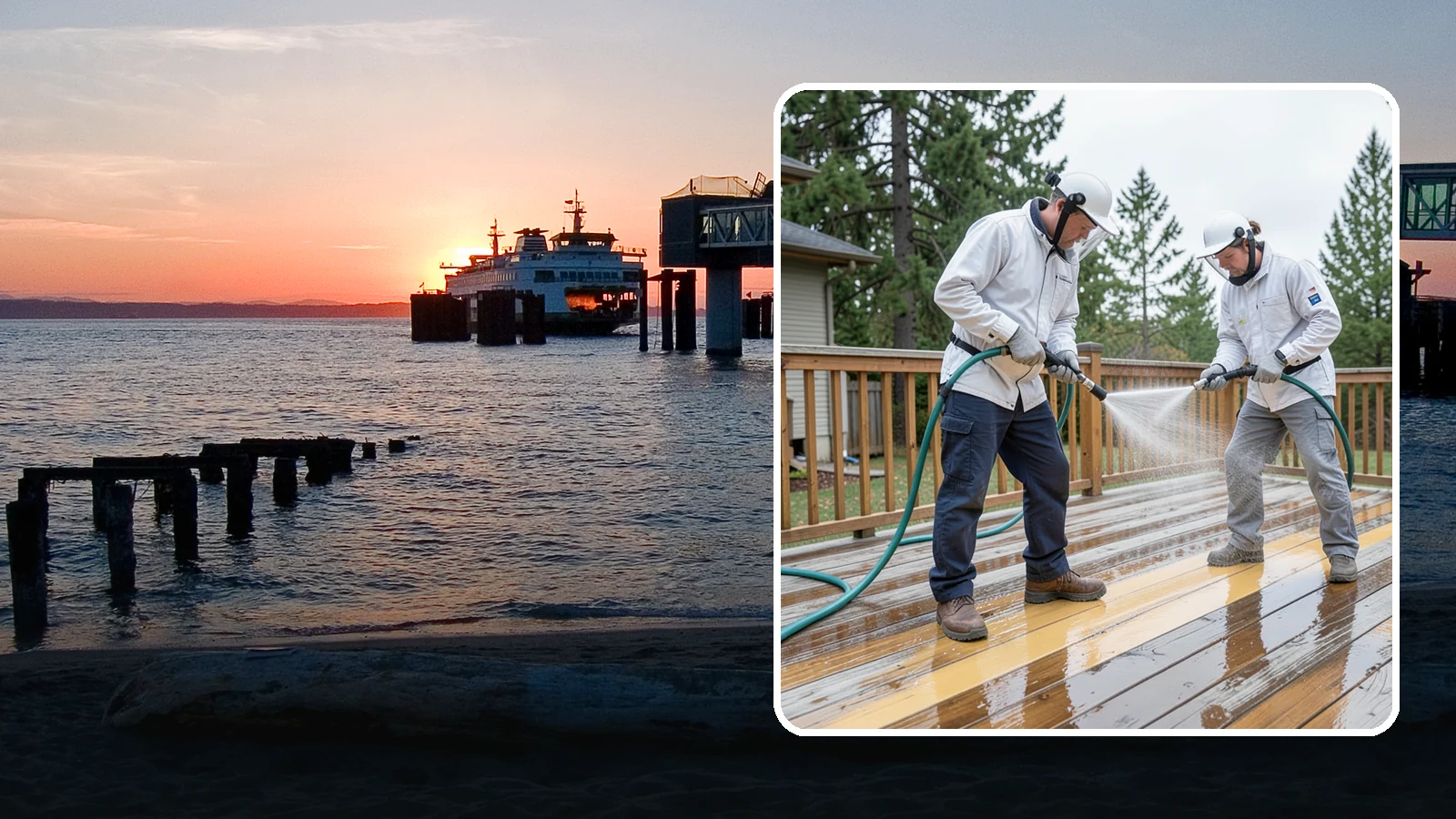 Deck Staining in Edmonds, Snohomish County, WA - Full-color and semi-transparent deck staining that restores warmth and adds durable, UV- and moisture-resistant protection to...
