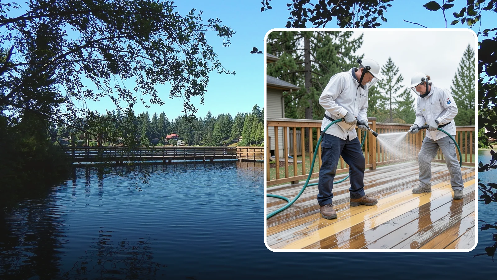Deck Staining in Federal Way, King County, WA - Full-color and semi-transparent deck staining that restores warmth and adds durable, UV- and moisture-resistant protection to...