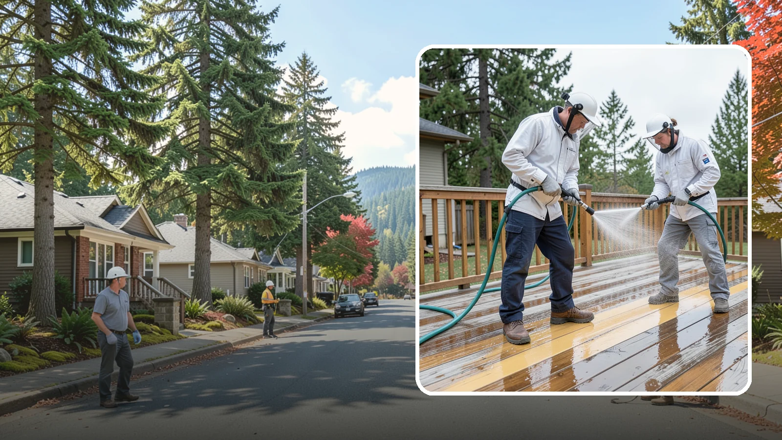 Deck Staining in Hunts Point, King County, WA - Full-color and semi-transparent deck staining that restores warmth and adds durable, UV- and moisture-resistant protection to...