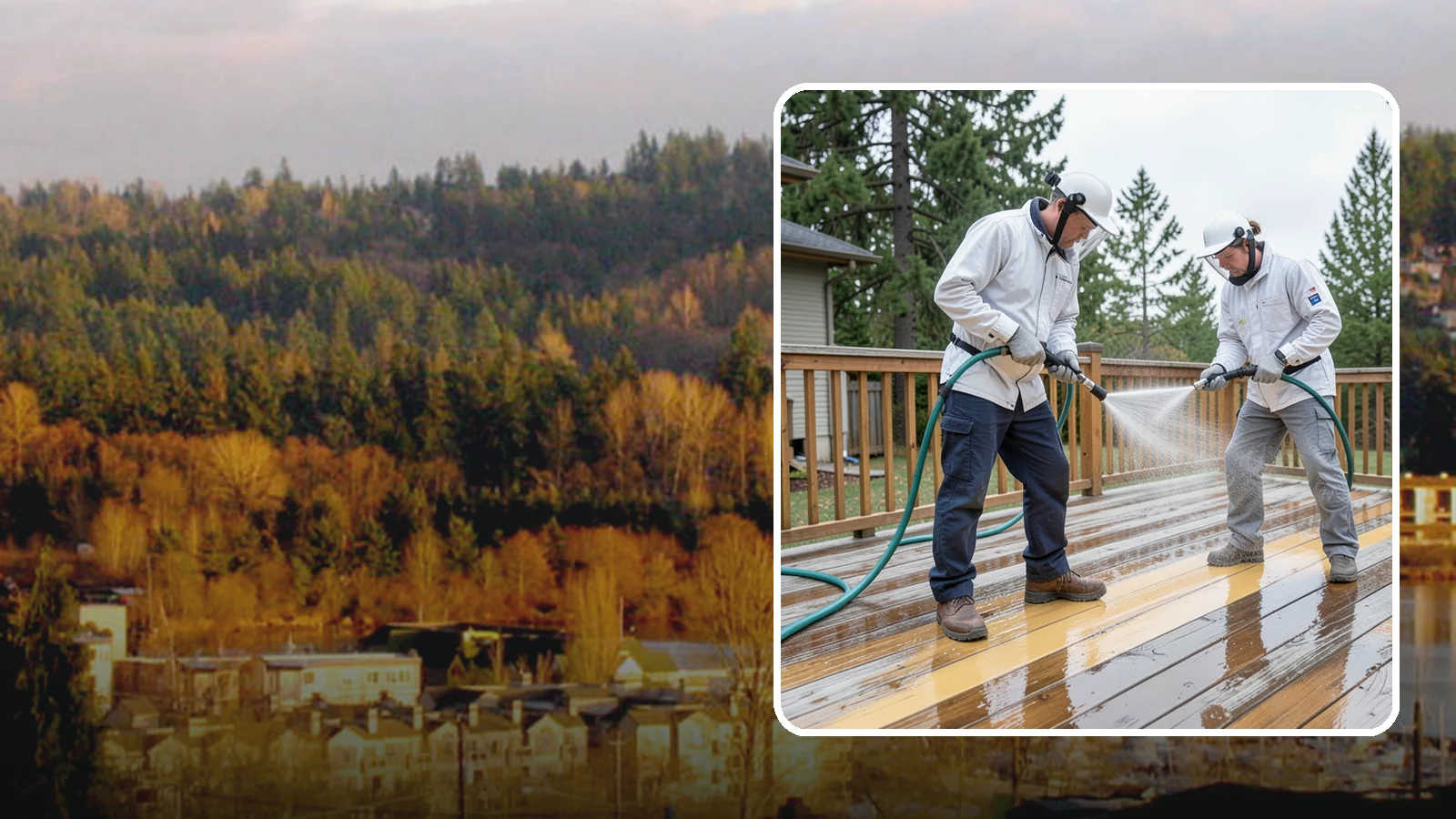 Deck Staining in Kenmore, King County, WA - Full-color and semi-transparent deck staining that restores warmth and adds durable, UV- and moisture-resistant protection to...