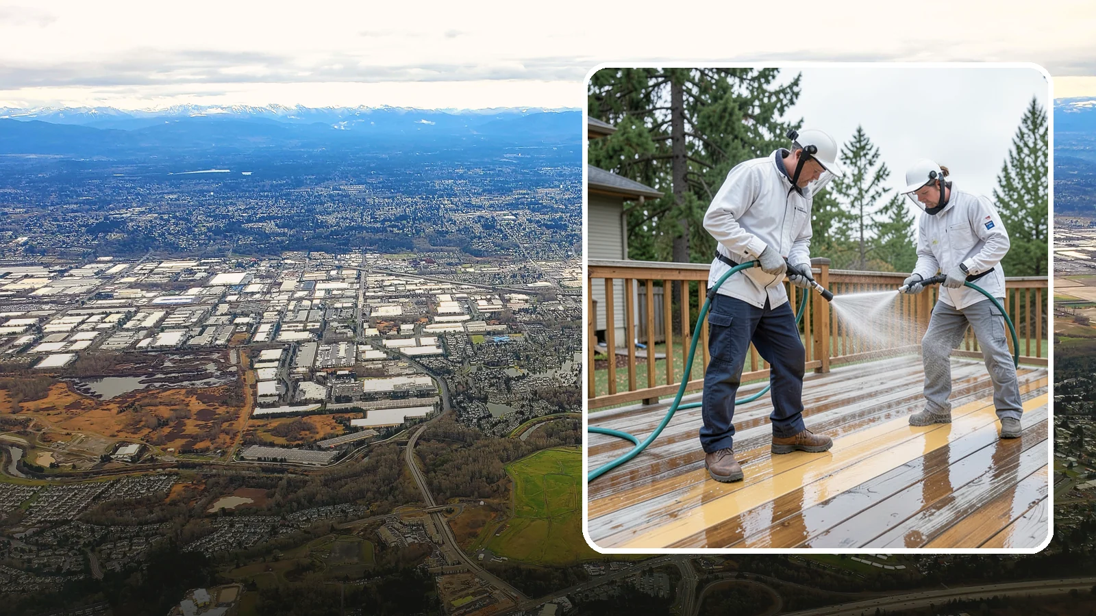 Deck Staining in Kent, King County, WA - Full-color and semi-transparent deck staining that restores warmth and adds durable, UV- and moisture-resistant protection to...