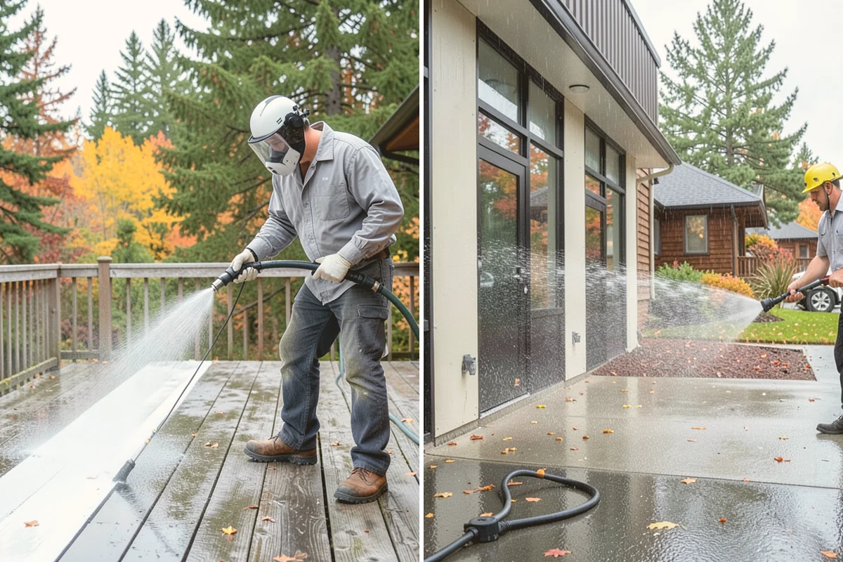 Deck Staining in Kent, King County, WA - Strip old coatings or clean and dull the existing finish