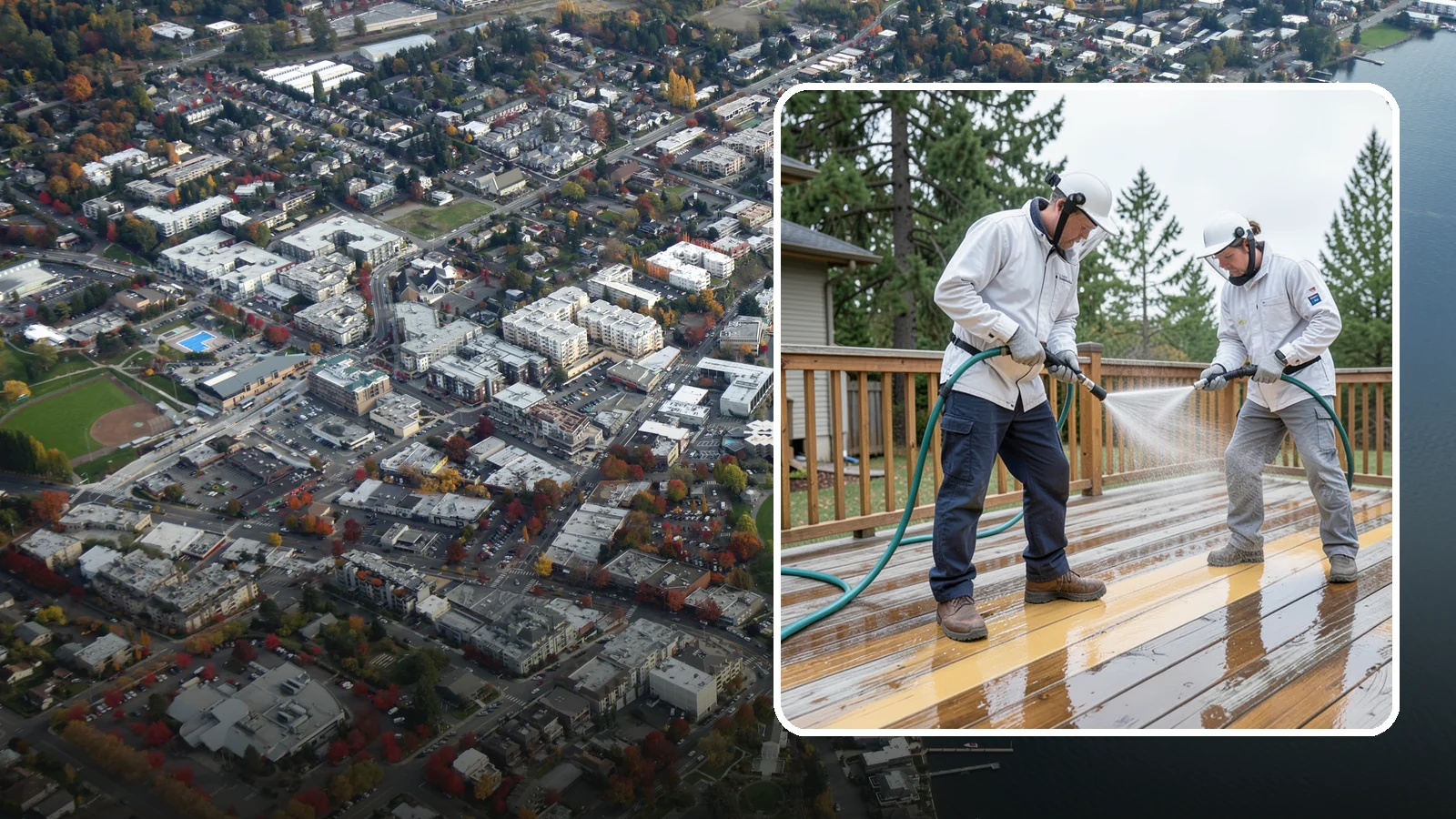 Deck Staining in Kirkland, King County, WA - Full-color and semi-transparent deck staining that restores warmth and adds durable, UV- and moisture-resistant protection to...