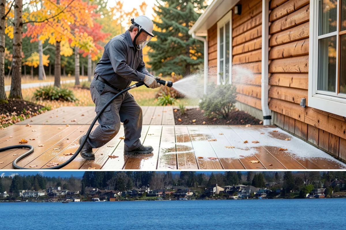 Deck Staining in Lake Stevens, Snohomish County, WA - Apply deck stain during a warm, dry summer window so each coat can flash off and cure without dew or rain interference.