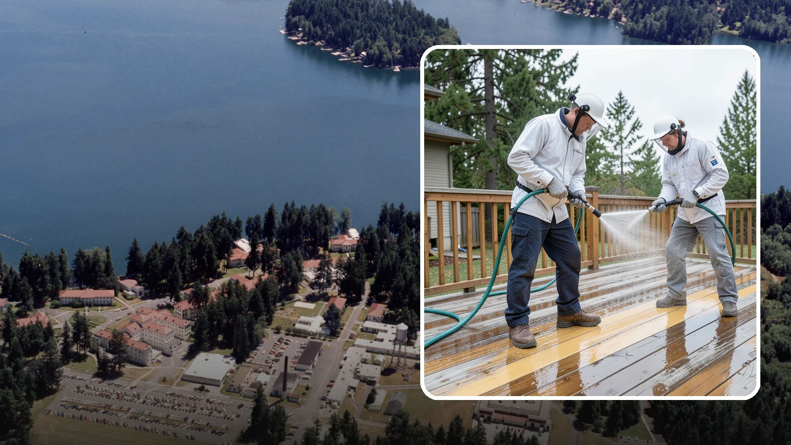 Deck Staining in Lakewood, Pierce County, WA - Full-color and semi-transparent deck staining that restores warmth and adds durable, UV- and moisture-resistant protection to...