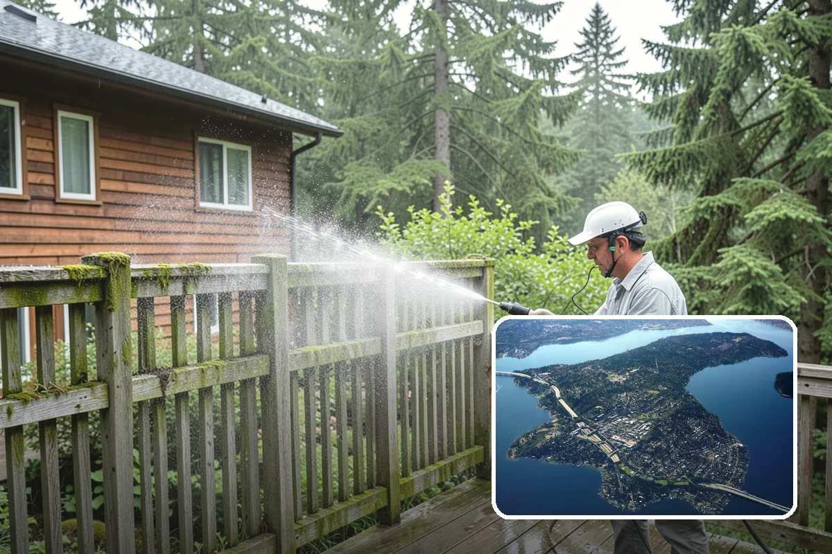Deck Staining in Mercer Island, King County, WA - Adds pigment that blocks UV fade and evens out board tone