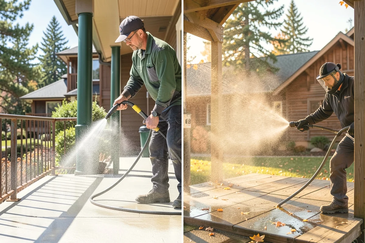 Deck Staining in Mercer Island, King County, WA - Strip old coatings or clean and dull the existing finish
