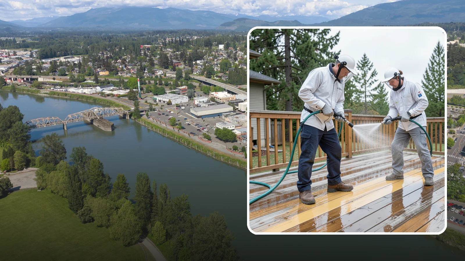 Deck Staining in Mount Vernon, Skagit County, WA - Full-color and semi-transparent deck staining that restores warmth and adds durable, UV- and moisture-resistant protection to...