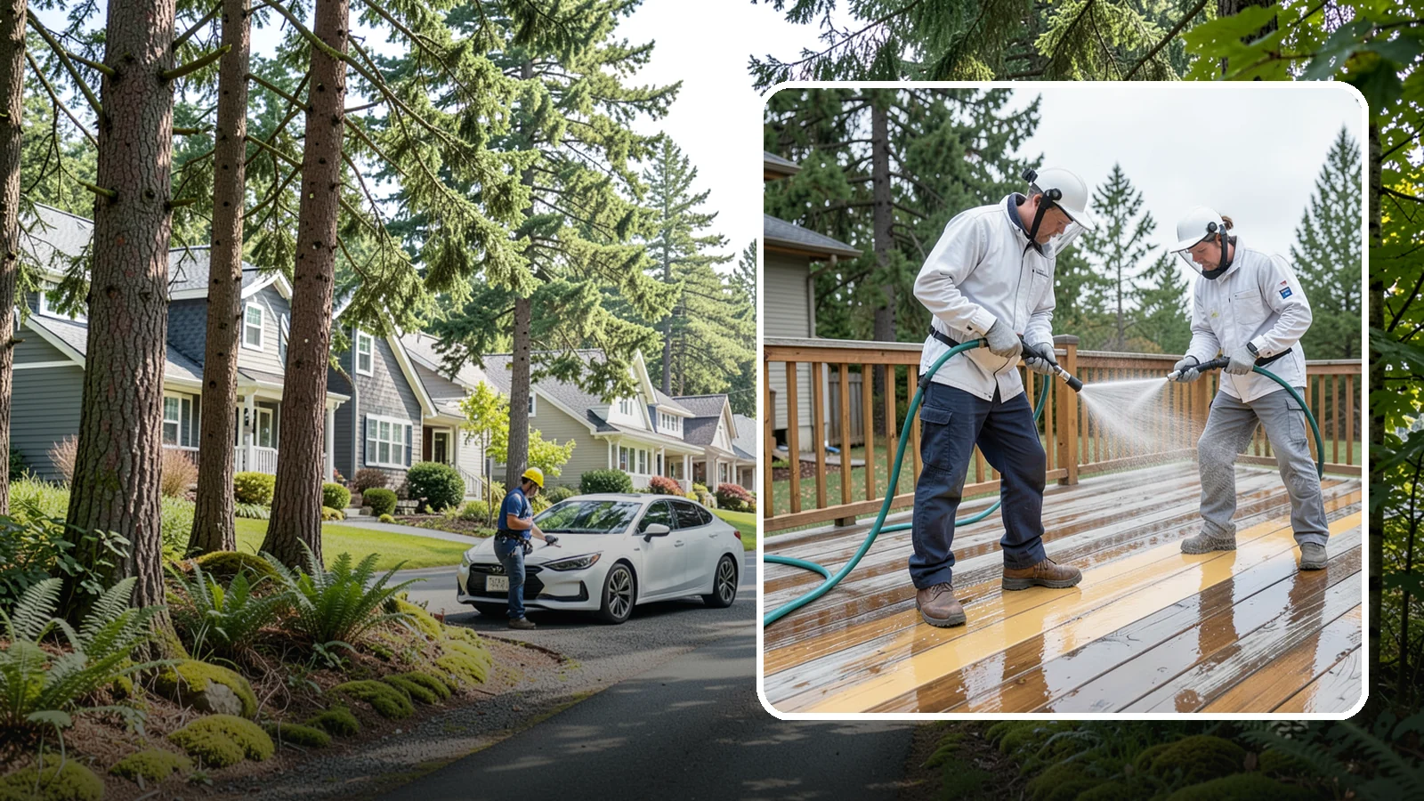 Deck Staining in Normandy Park, King County, WA - Full-color and semi-transparent deck staining that restores warmth and adds durable, UV- and moisture-resistant protection to...