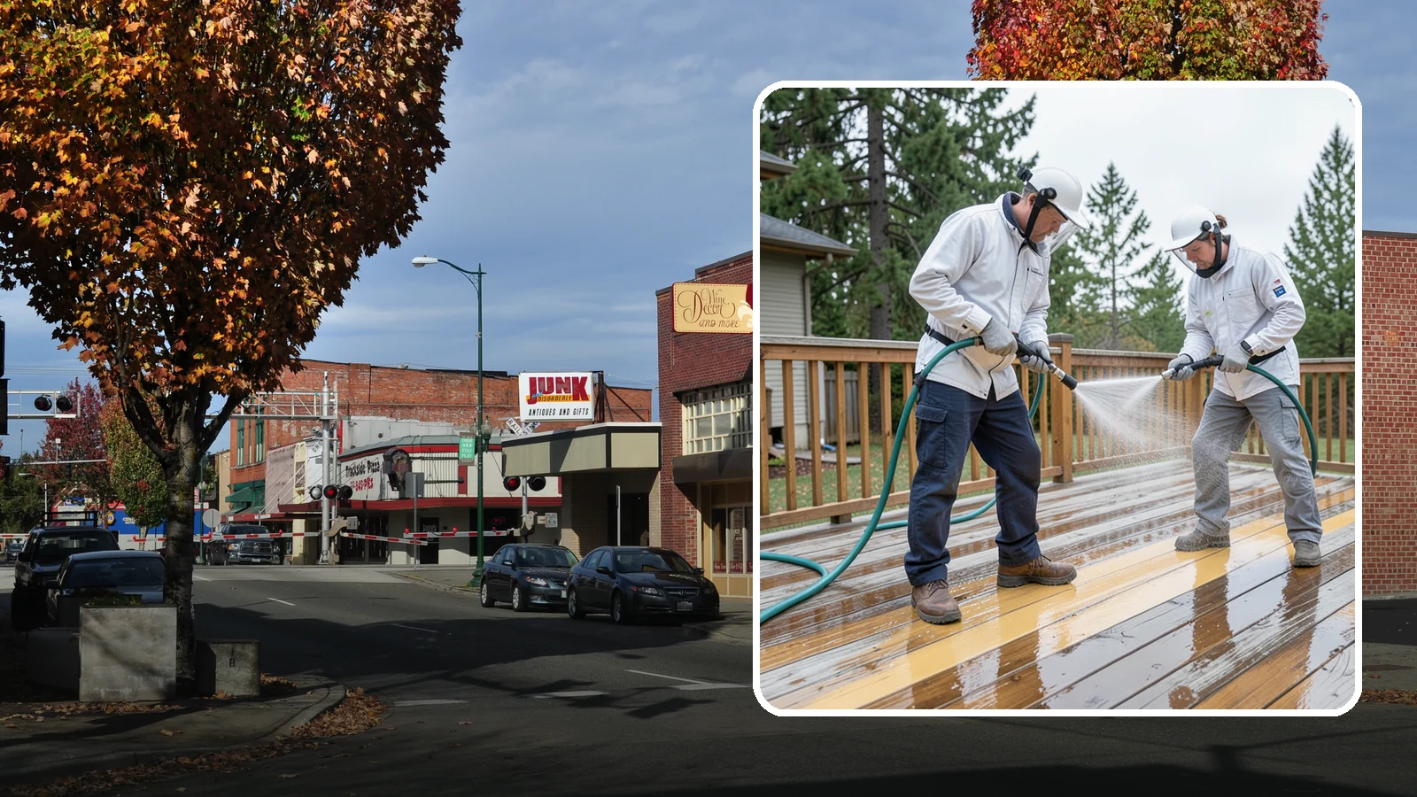 Deck Staining in Puyallup, Pierce County, WA - Full-color and semi-transparent deck staining that restores warmth and adds durable, UV- and moisture-resistant protection to...