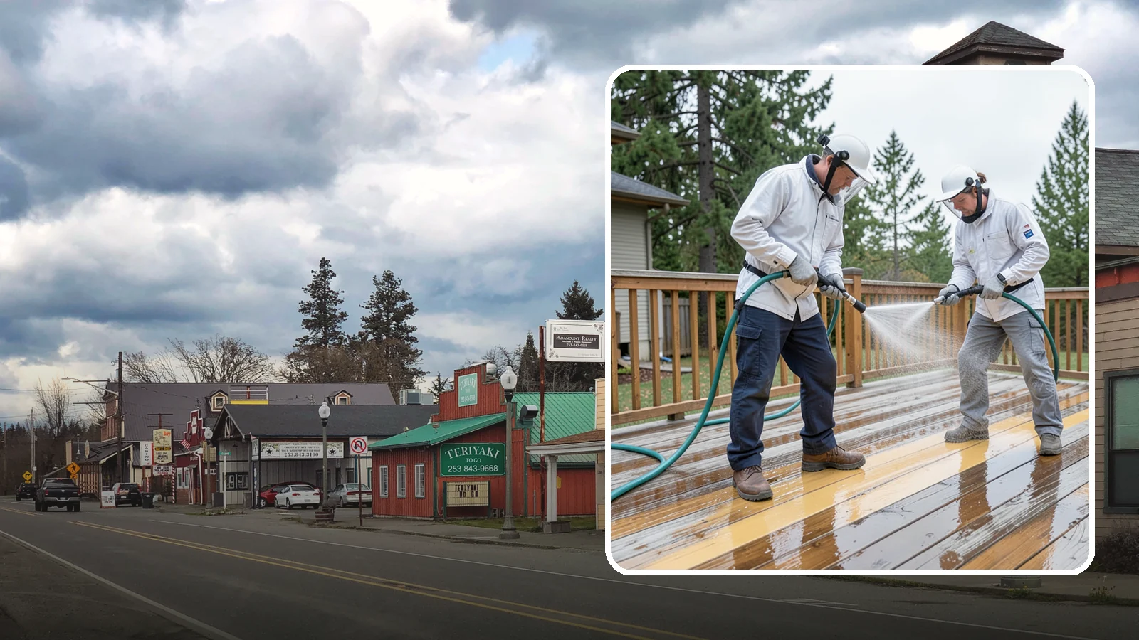 Deck Staining in Roy, Pierce County, WA - Full-color and semi-transparent deck staining that restores warmth and adds durable, UV- and moisture-resistant protection to...