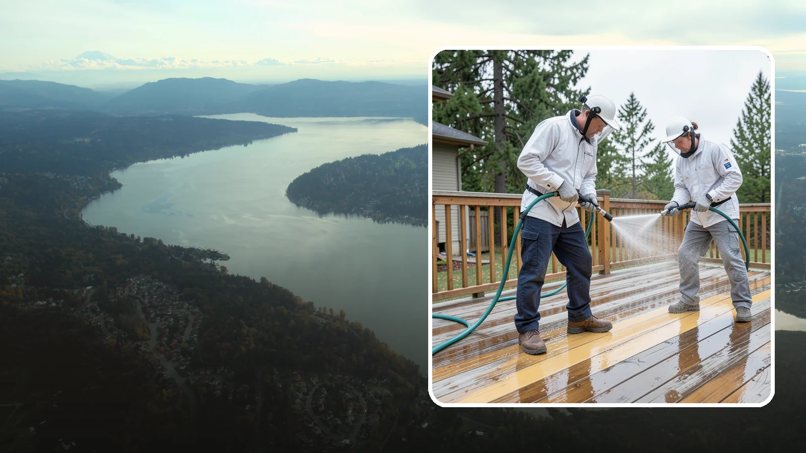 Deck Staining in Sammamish, King County, WA - Full-color and semi-transparent deck staining that restores warmth and adds durable, UV- and moisture-resistant protection to...