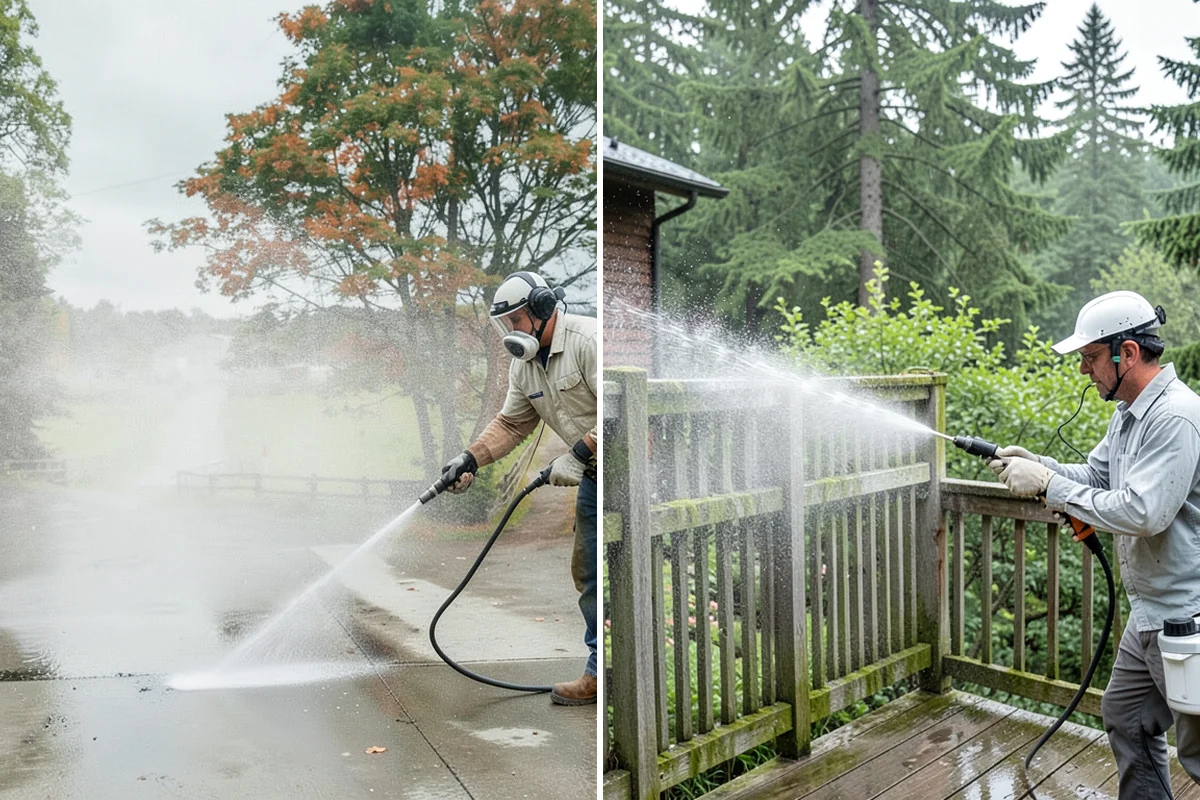 Deck Staining in Seattle, King County, WA - Strip old coatings or clean and dull the existing finish