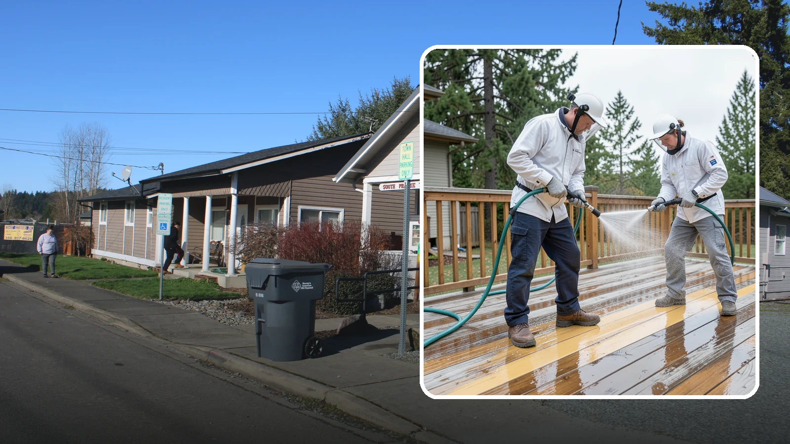 Deck Staining in South Prairie, Pierce County, WA - Full-color and semi-transparent deck staining that restores warmth and adds durable, UV- and moisture-resistant protection to...