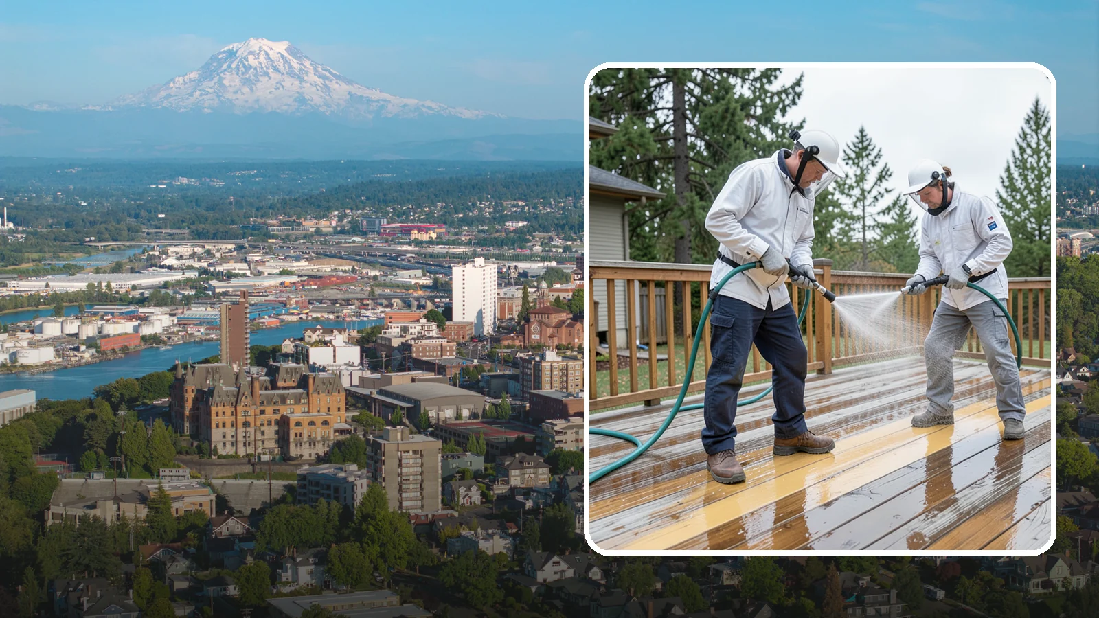 Deck Staining in Tacoma, Pierce County, WA - Full-color and semi-transparent deck staining that restores warmth and adds durable, UV- and moisture-resistant protection to...