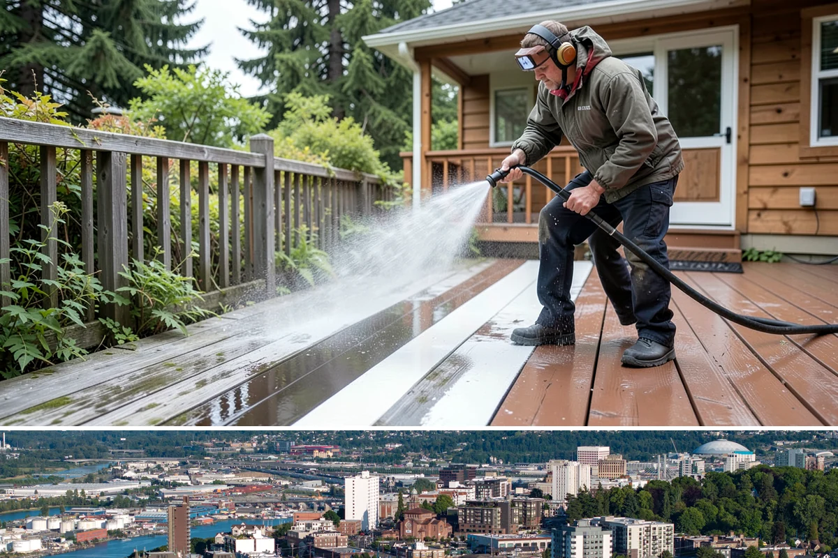 Deck Staining in Tacoma, Pierce County, WA - Apply deck stain during a warm, dry summer window so each coat can flash off and cure without dew or rain interference.