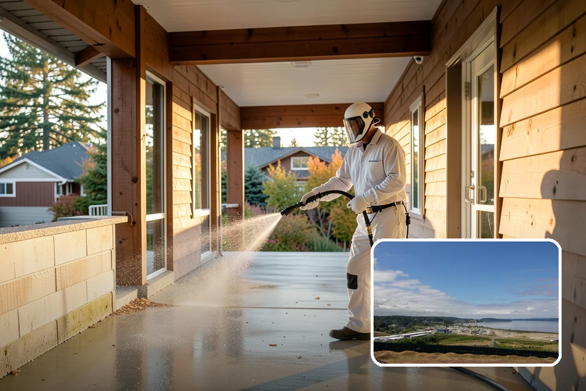 Deck Staining in University Place, Pierce County, WA - Adds pigment that blocks UV fade and evens out board tone