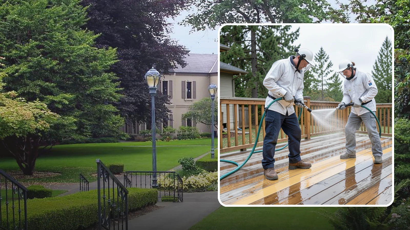 Deck Staining in Woodinville, King County, WA - Full-color and semi-transparent deck staining that restores warmth and adds durable, UV- and moisture-resistant protection to...