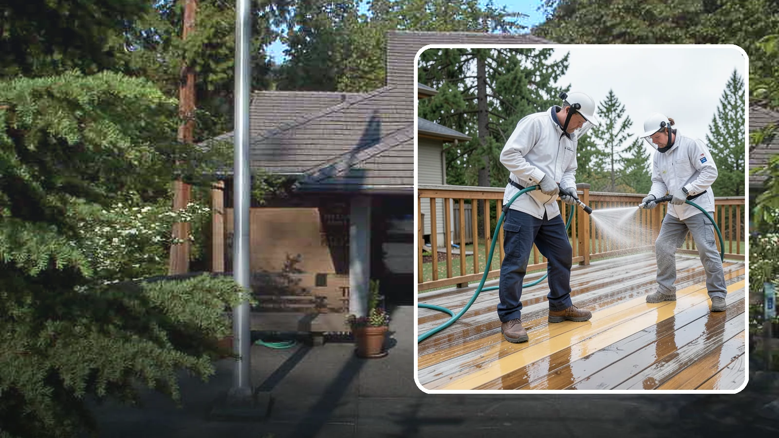 Deck Staining in Yarrow Point, King County, WA - Full-color and semi-transparent deck staining that restores warmth and adds durable, UV- and moisture-resistant protection to...