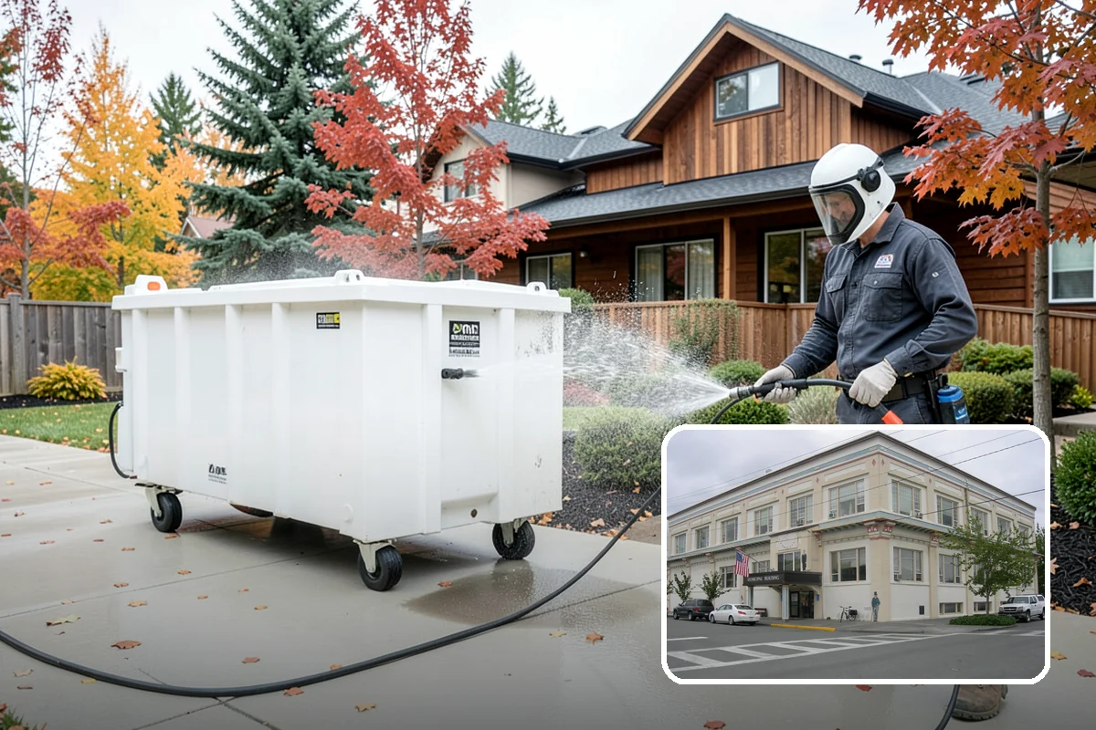 Deck Stair Cleaning in Anacortes, Skagit County, WA - Removes the slick growth from deck treads