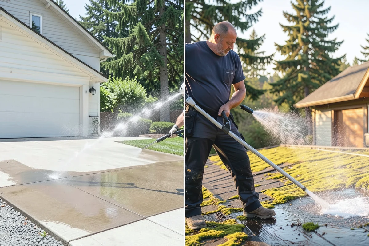 Deck Stair Cleaning in Beaux Arts Village, King County, WA - Clear the stairs and protect surroundings