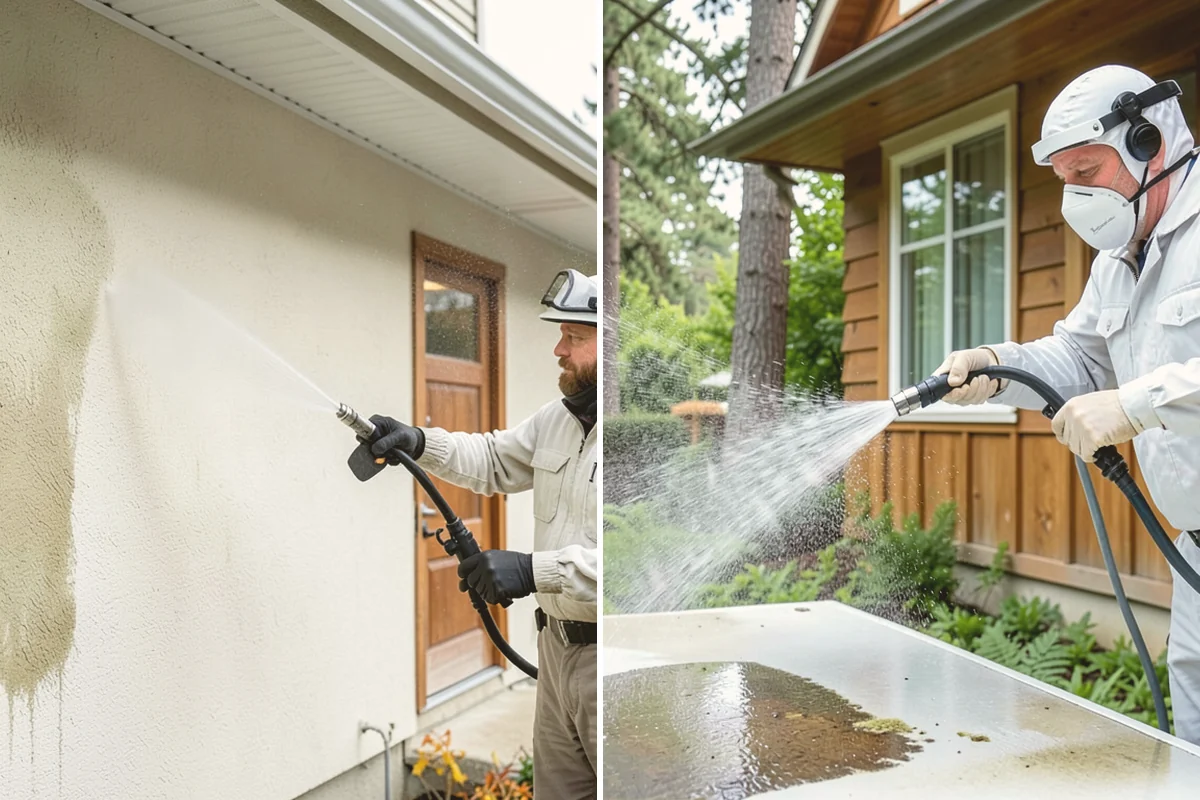 Deck Stair Cleaning in Bellevue, King County, WA - Clear the stairs and protect surroundings