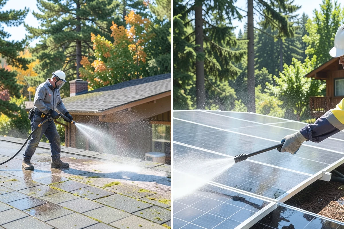 Deck Stair Cleaning in Bonney Lake, Pierce County, WA - Clear the stairs and protect surroundings