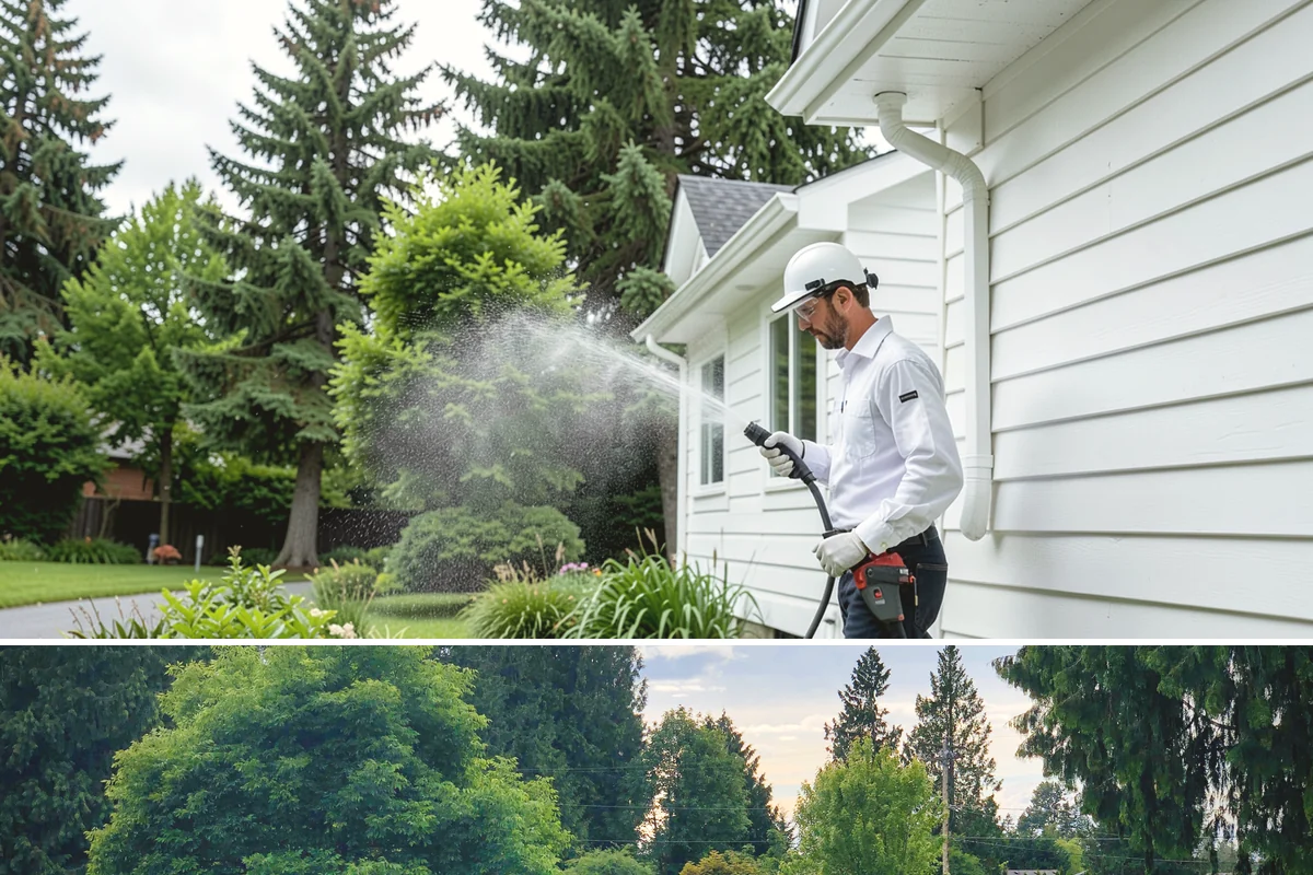 Deck Stair Cleaning in Bonney Lake, Pierce County, WA - Clean deck stairs before the fall rains so footing stays safe through winter.