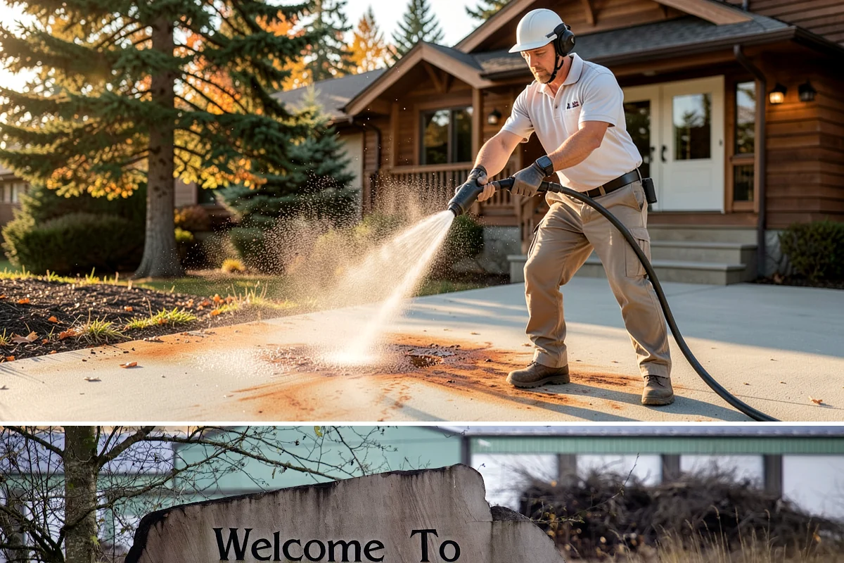 Deck Stair Cleaning in Buckley, Pierce County, WA - Clean deck stairs before the fall rains so footing stays safe through winter.