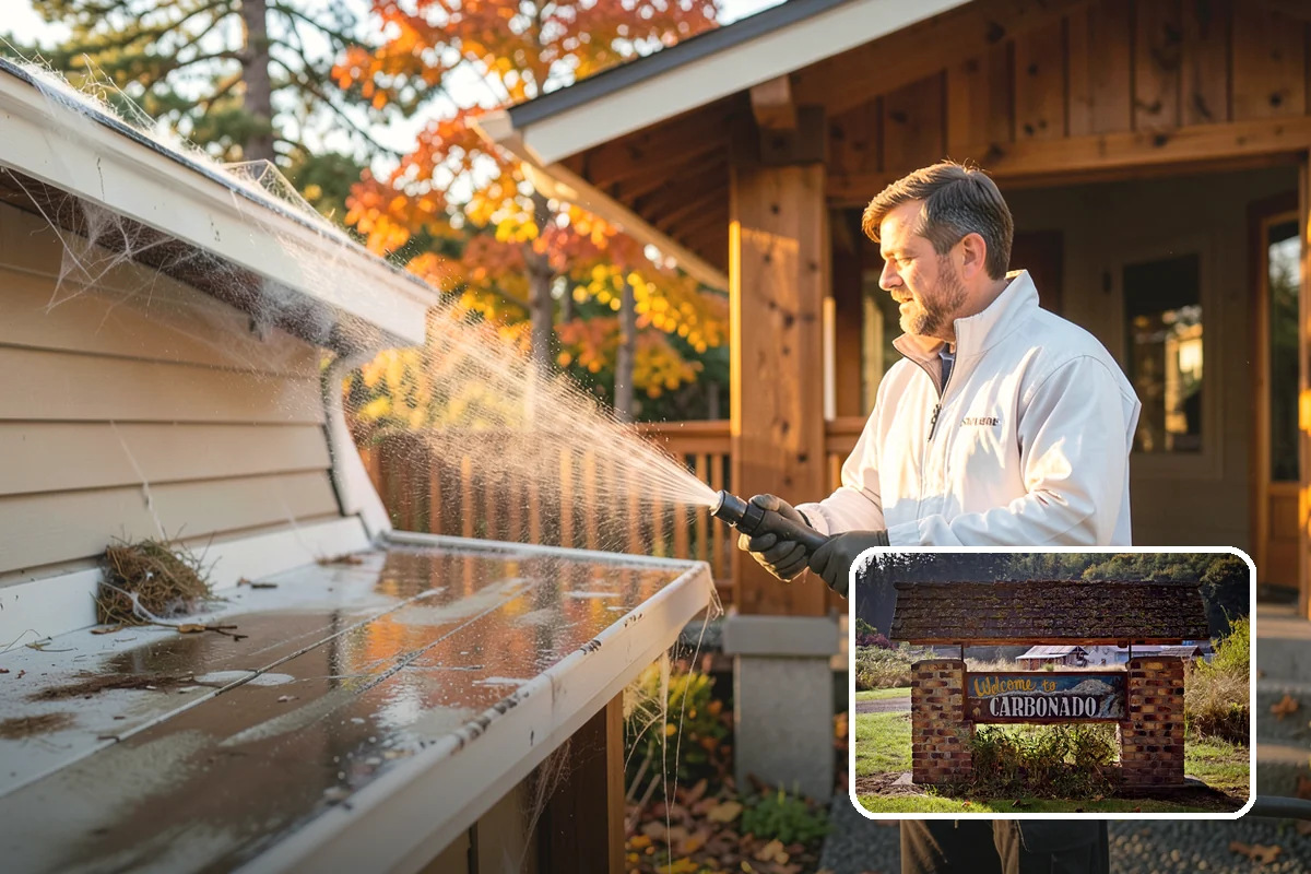 Deck Stair Cleaning in Carbonado, Pierce County, WA - Removes the slick growth from deck treads