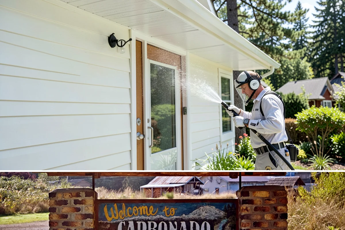 Deck Stair Cleaning in Carbonado, Pierce County, WA - Clean deck stairs before the fall rains so footing stays safe through winter.