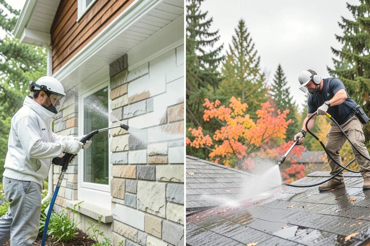 Deck Stair Cleaning in Covington, King County, WA - Clear the stairs and protect surroundings