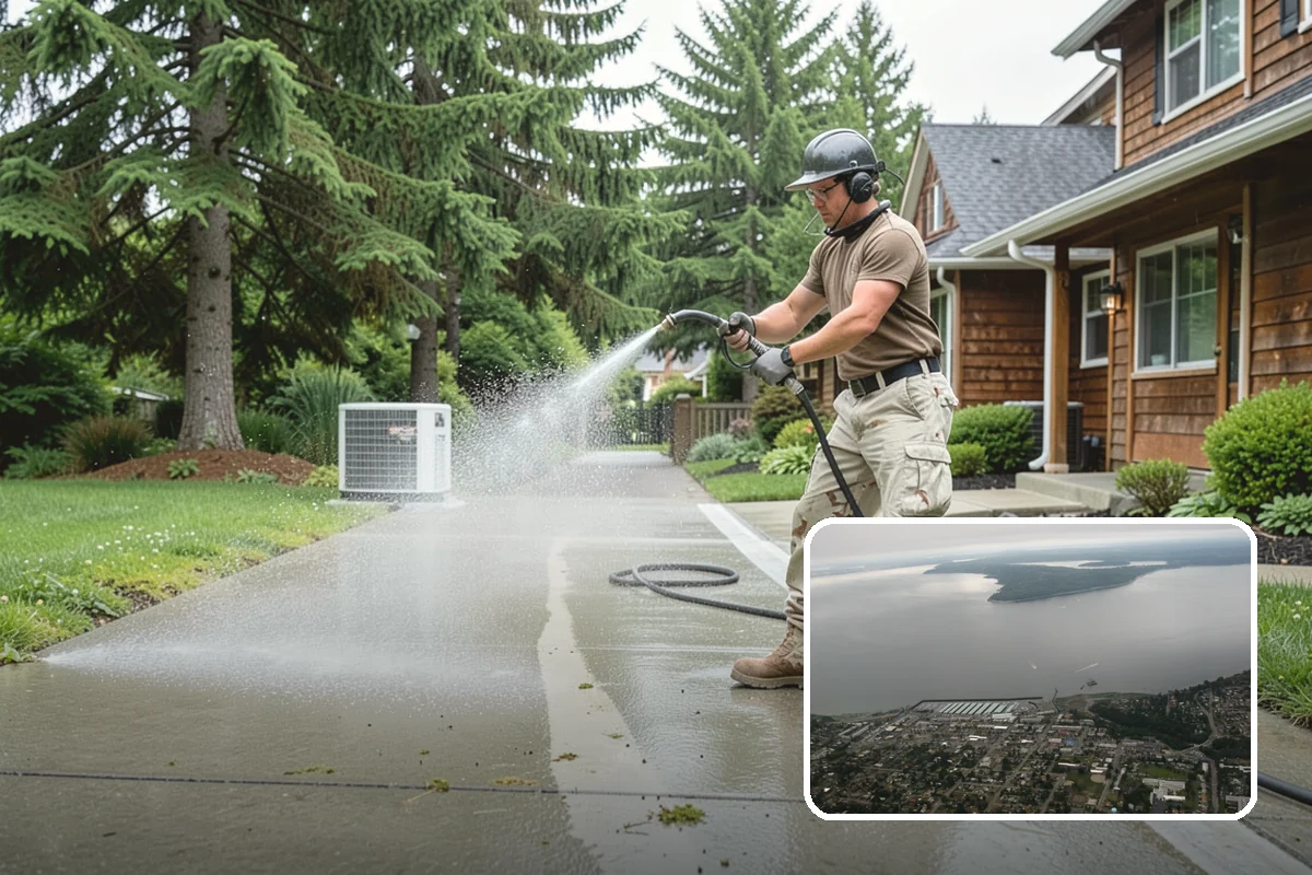 Deck Stair Cleaning in Des Moines, King County, WA - Removes the slick growth from deck treads