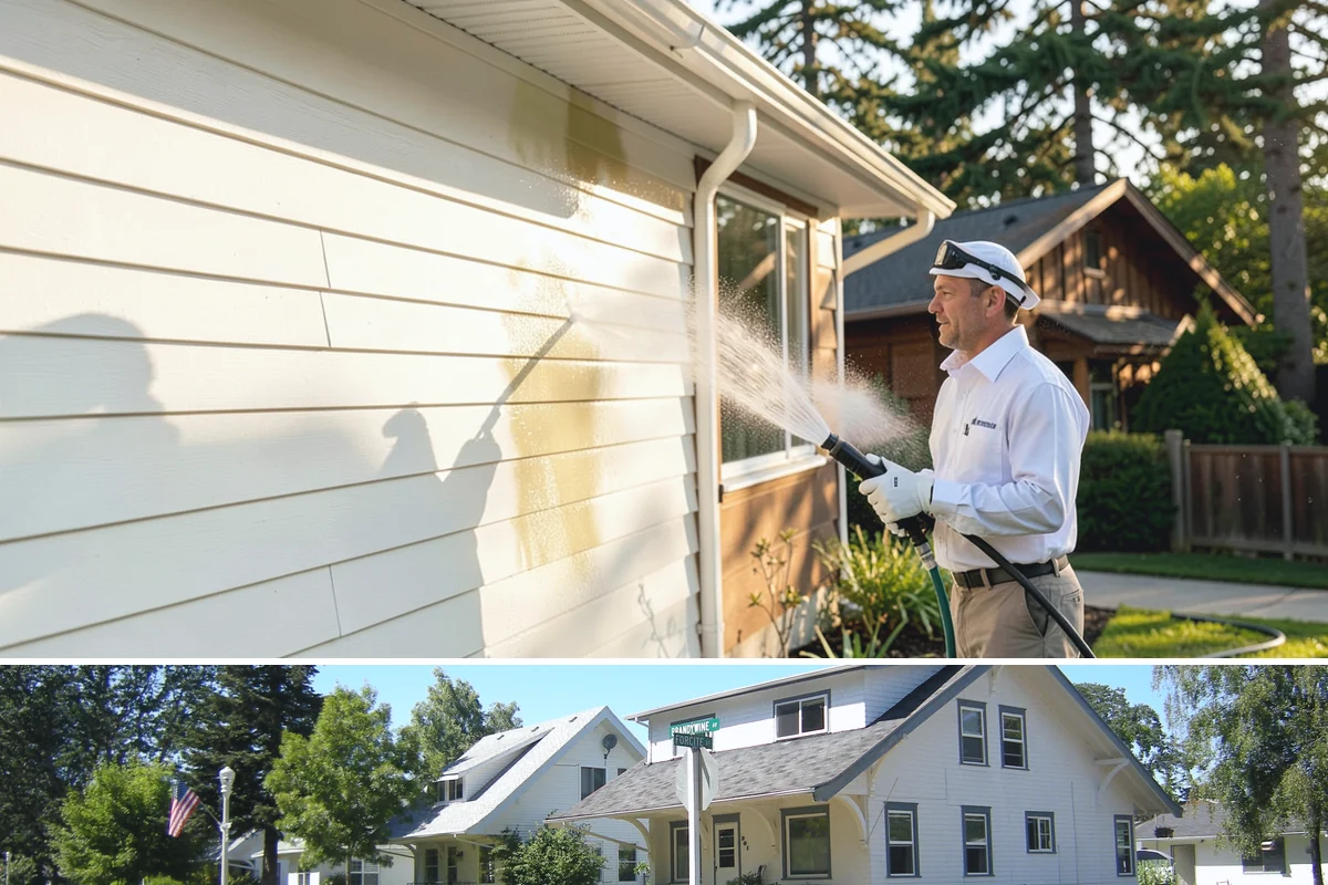 Deck Stair Cleaning in DuPont, Pierce County, WA - Clean deck stairs before the fall rains so footing stays safe through winter.