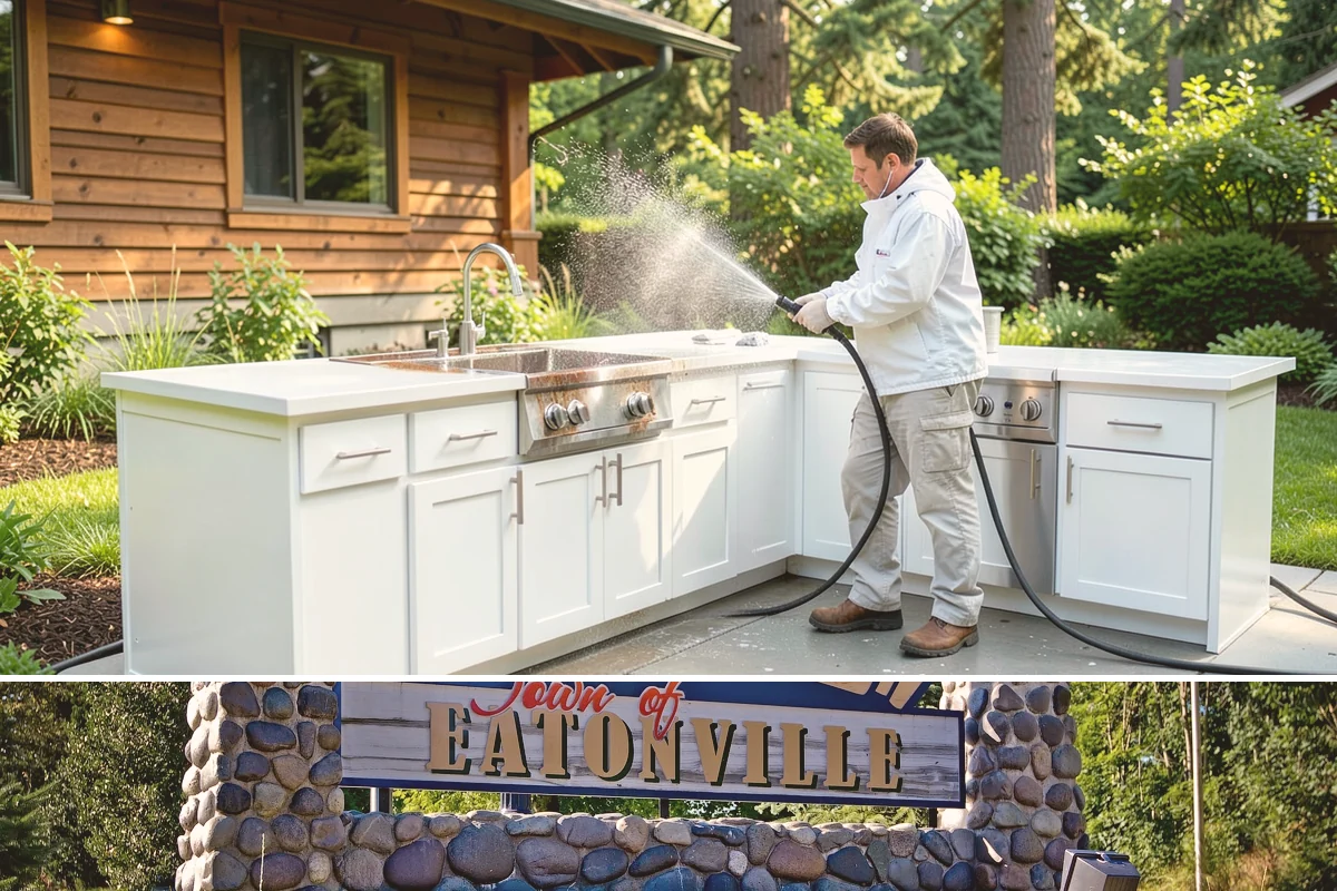 Deck Stair Cleaning in Eatonville, Pierce County, WA - Clean deck stairs before the fall rains so footing stays safe through winter.