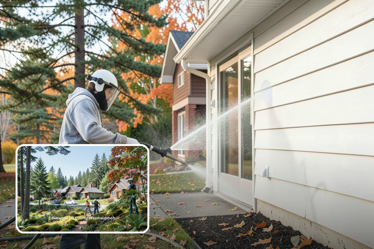 Deck Stair Cleaning in Edgewood, Pierce County, WA - Removes the slick growth from deck treads