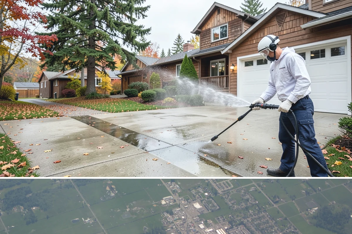 Deck Stair Cleaning in Enumclaw, King County, WA - Clean deck stairs before the fall rains so footing stays safe through winter.